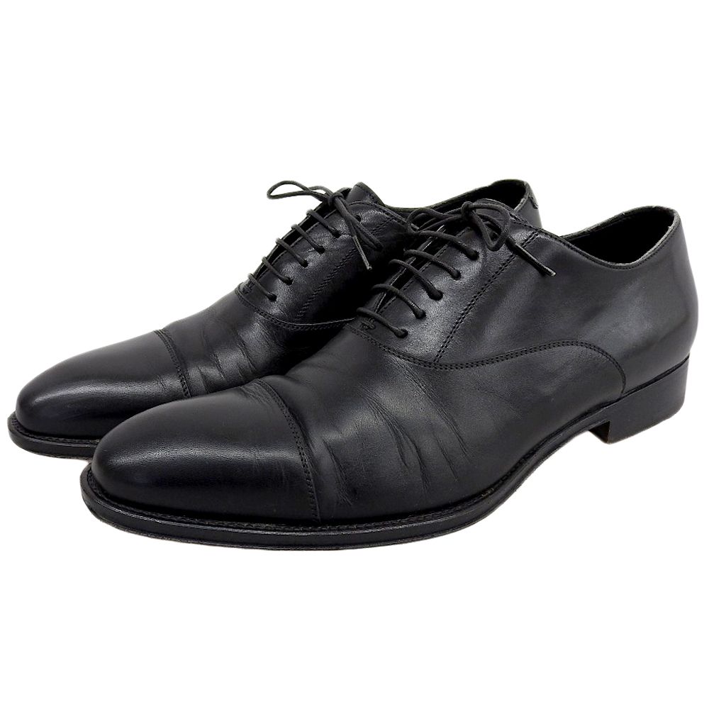 Ermenegildo Zegna エルメネジルドゼニア ストレートチップ ビジネス ドレス シューズ メンズ ブラック 7 E 2