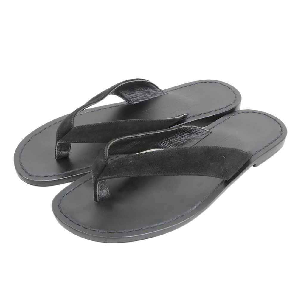 Amedeo Canfora Capri アメディオカンフォラカプリ レザー ALAN BLACK SUEDE SANDAL シューズ メンズ 黒 ブラック 42