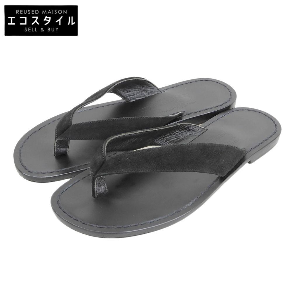 Amedeo Canfora Capri アメディオカンフォラカプリ レザー ALAN BLACK SUEDE SANDAL シューズ メンズ 黒 ブラック 42