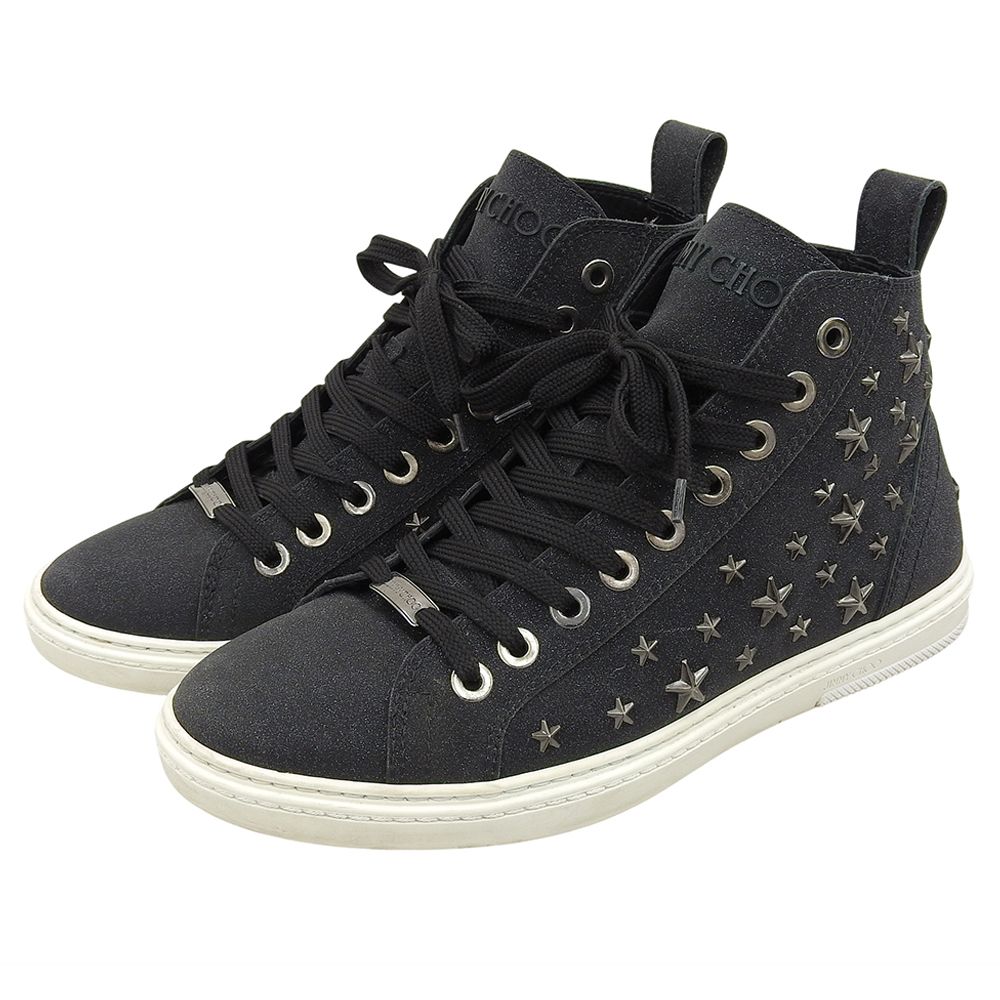 JIMMY CHOO ジミーチュウ 美品 グリッター スタースタッズ ハイカット