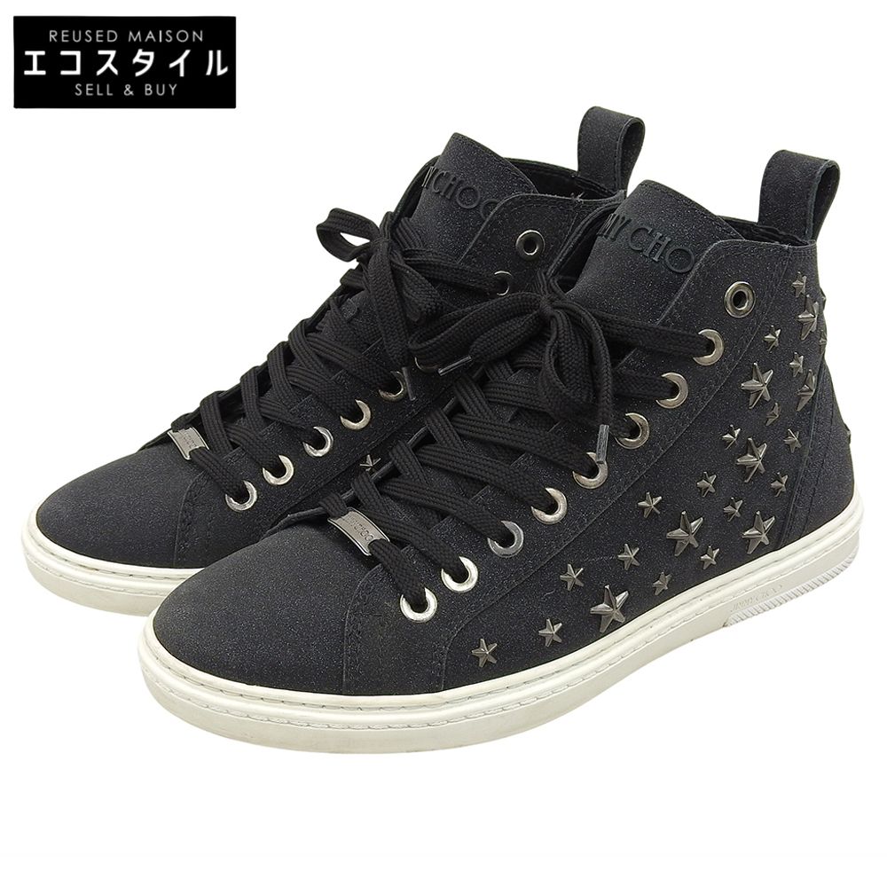 JIMMY CHOO ジミーチュウ 美品 グリッター スタースタッズ ハイカット