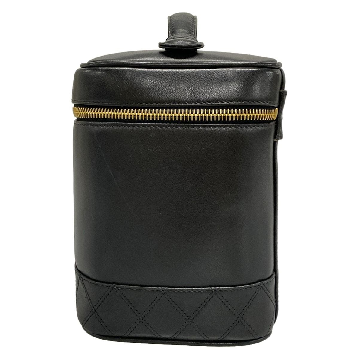 美品　シャネル　ビコローレ　ラムスキン　縦型　バニティバッグ　ブラック CHANEL(シャネル) バニティバッグ ビコローレ 黒 ラムスキン - メルカリ