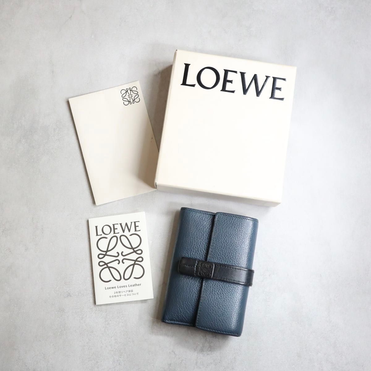 LOEWE ロエベ / スモールバーティカルウォレット 三つ折り財布 ソフト