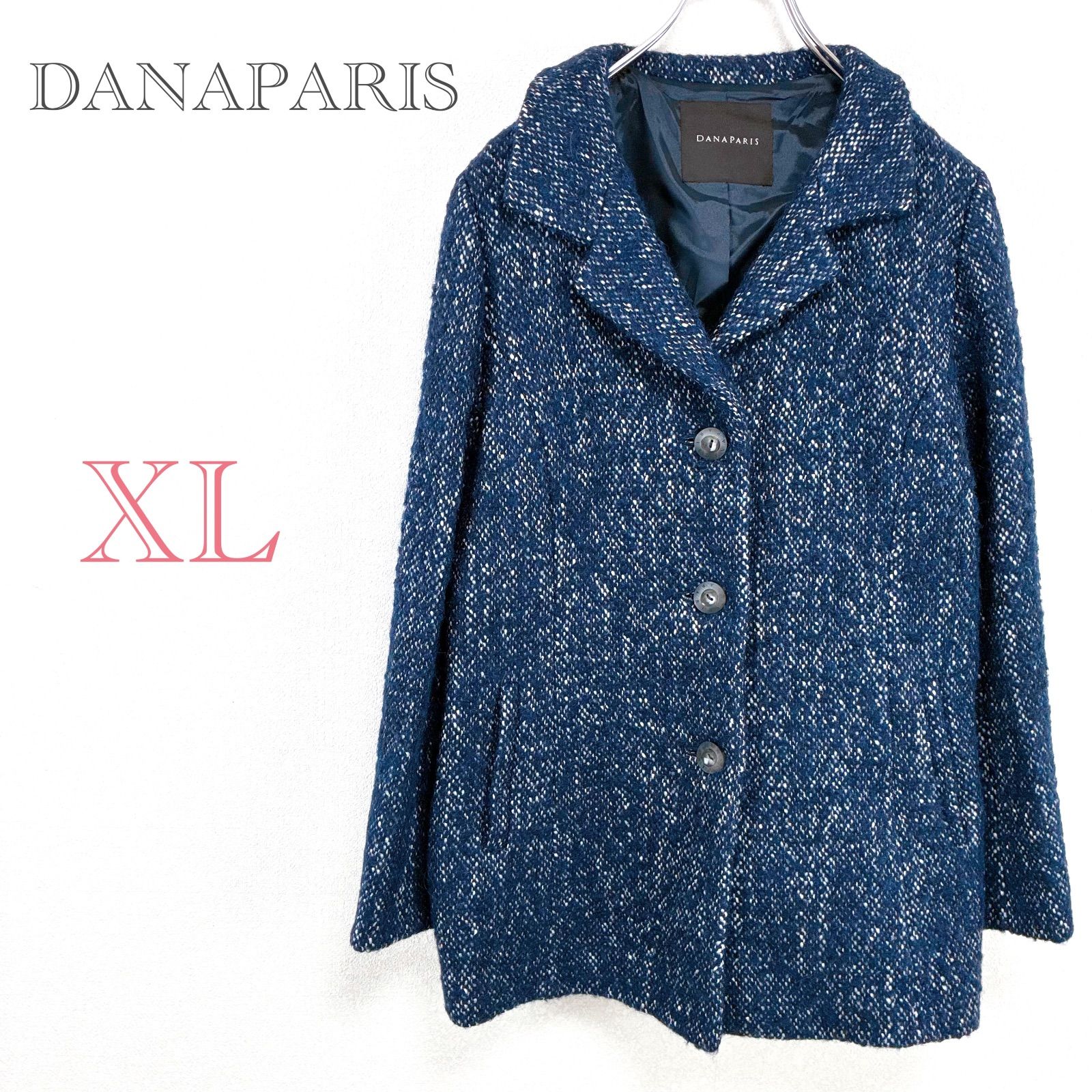 ダナパリ♡DANAPARIS【XL】ツイードコード テーラードジャケット 日本 