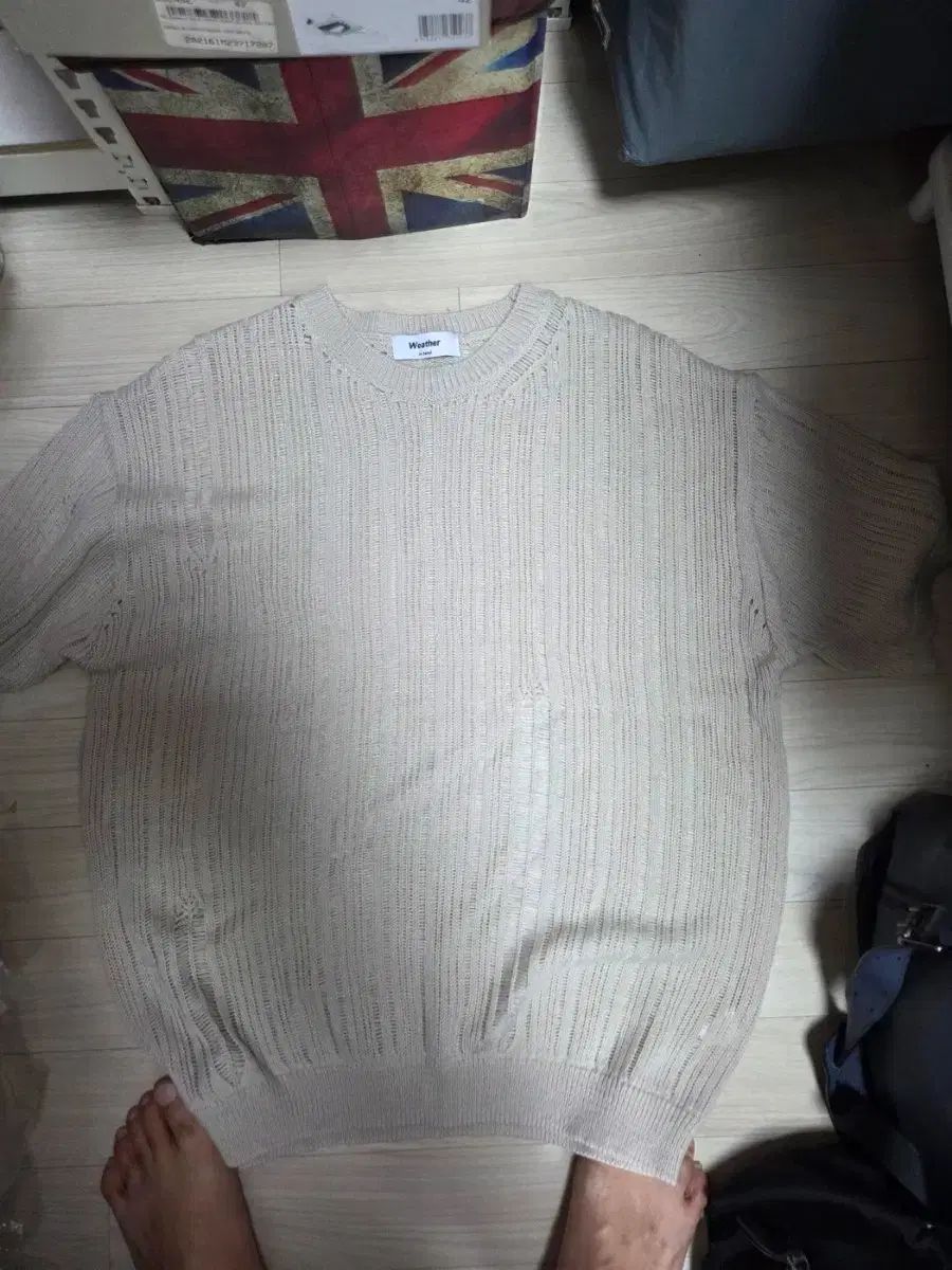 オム ニット ベージュ 半袖ニット 105サイズ