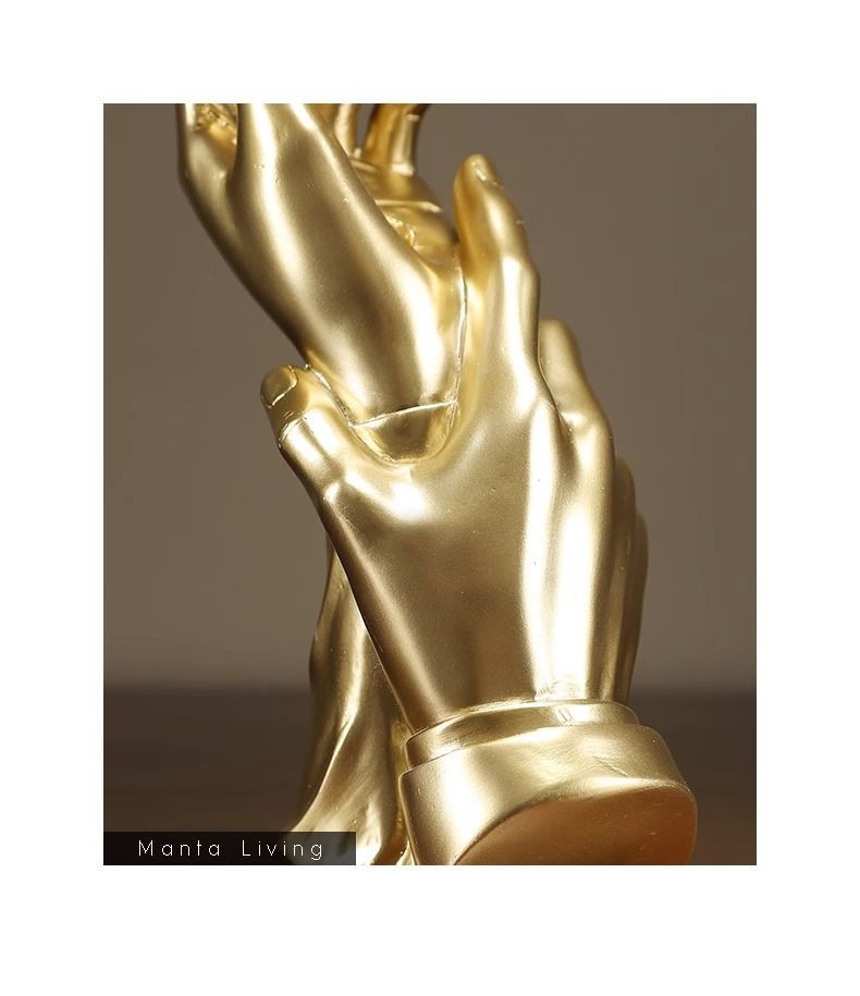  置物 北欧風 手を取り合う ローズ オブジェ モダン シンプル スタイリッシュ レジン製 合成樹脂製 結婚祝い ウェディングギフト プレゼント インテリア 装飾品 飾り ユニーク オシャレ 寝室 リビング ダイニング 棚装飾 ゴールド 卓上トレイ 置物 インテリア小物