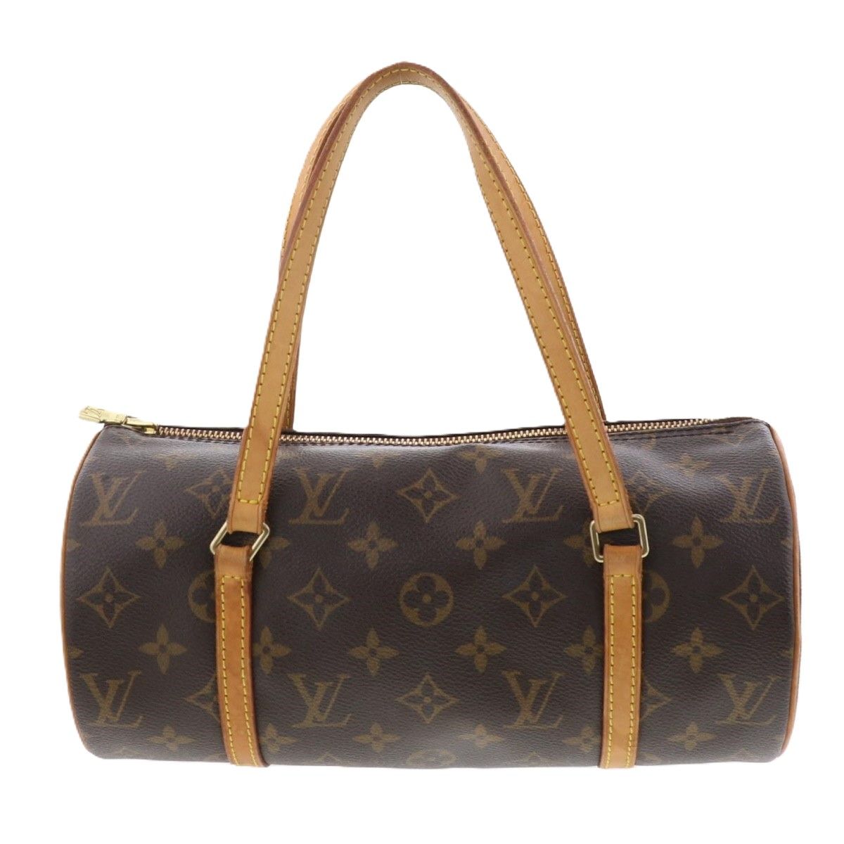 LOUIS VUITTON ルイ ヴィトン モノグラム パピヨン ハンドバッグ M 51386 レディース ヌメ革 ブラウン