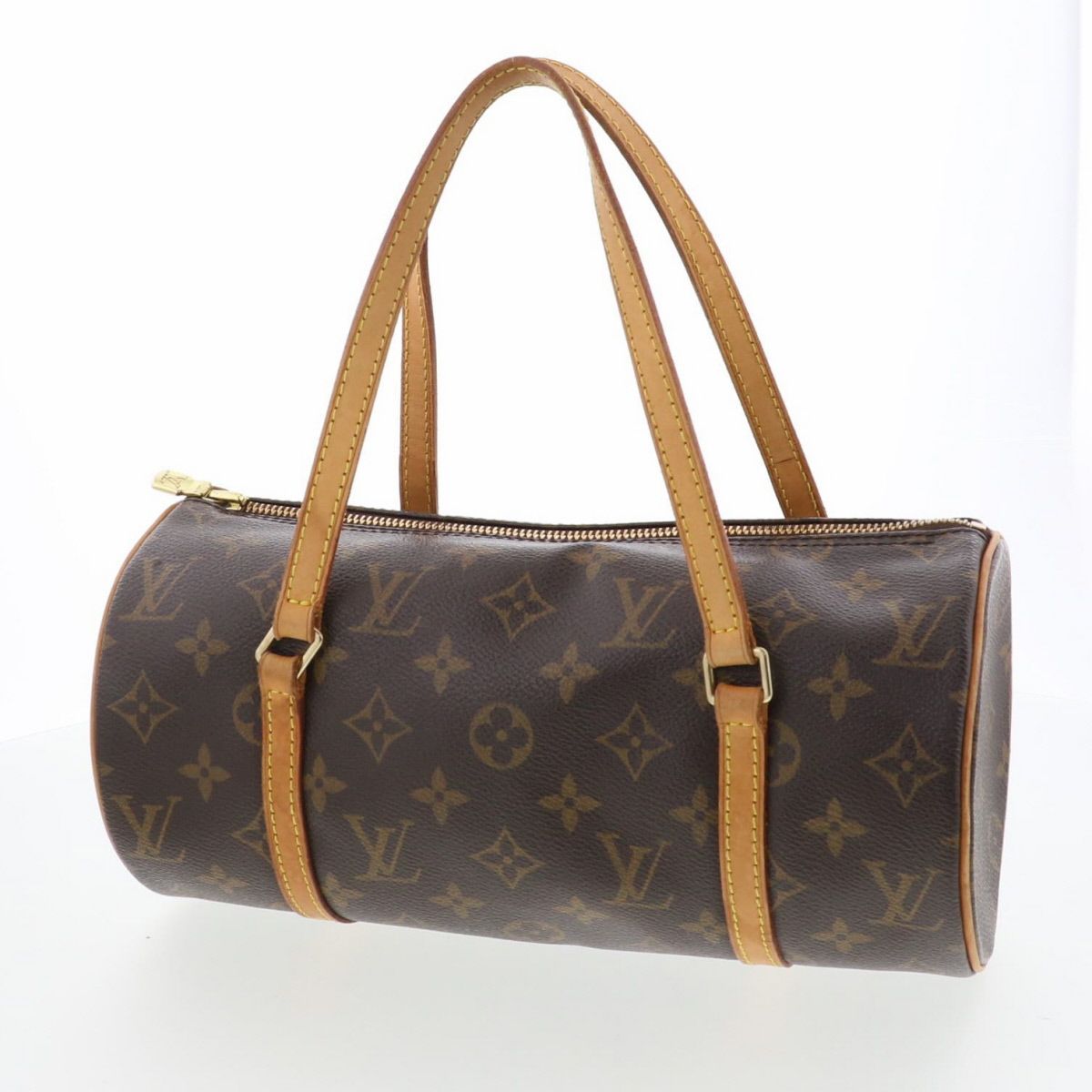 LOUIS VUITTON ルイ ヴィトン モノグラム パピヨン ハンドバッグ M 51386 レディース ヌメ革 ブラウン