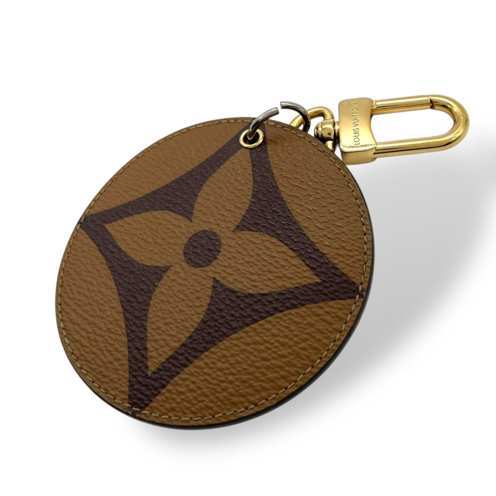 Louis Vuitton モノグラム ジャイアントモノグラム イルストレ キーホルダー バッグチャーム ラウンド型 ゴールド金具 M 5