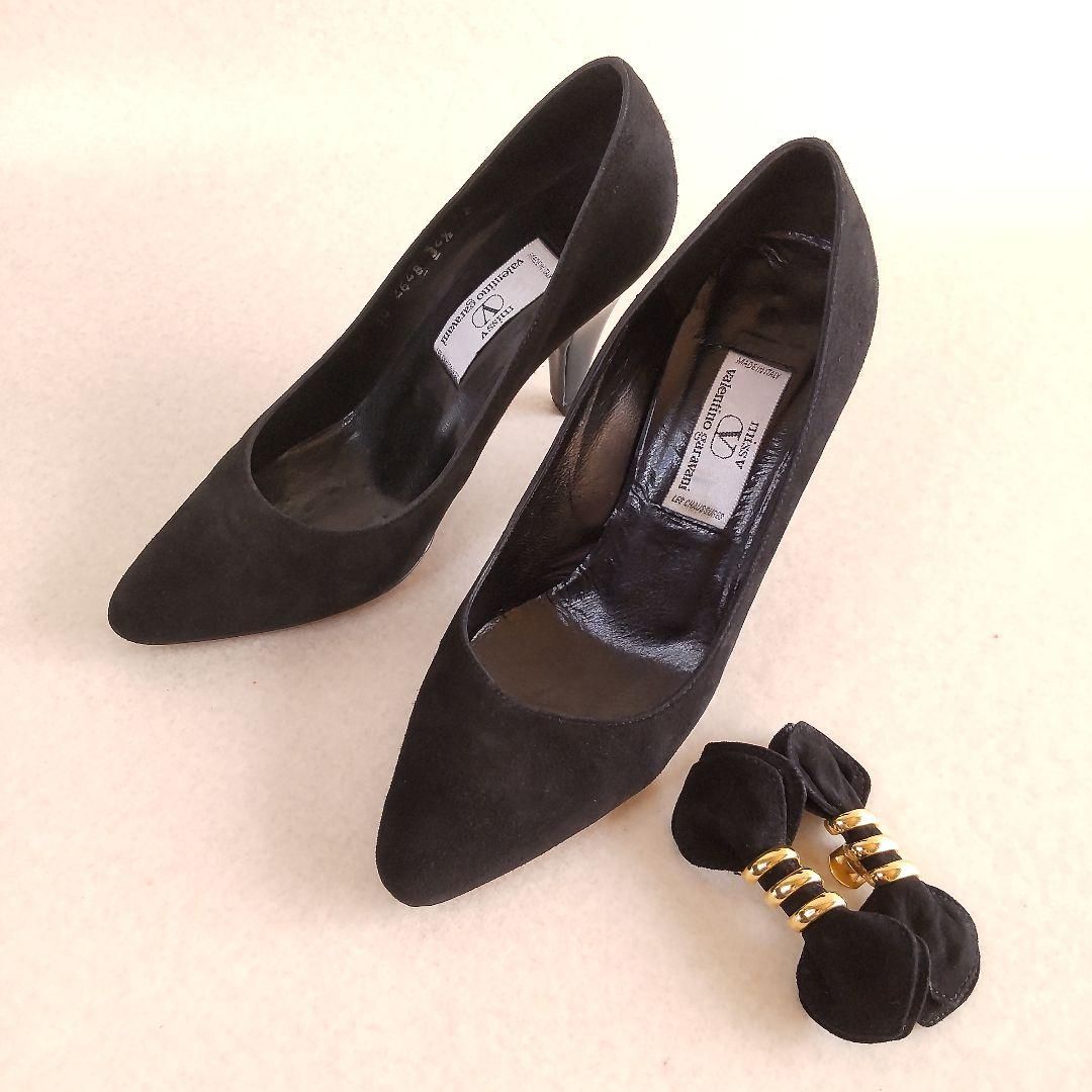 VALENTINO GARAVAN バレンチノガラバーニ パンプス 34 スエード リボン