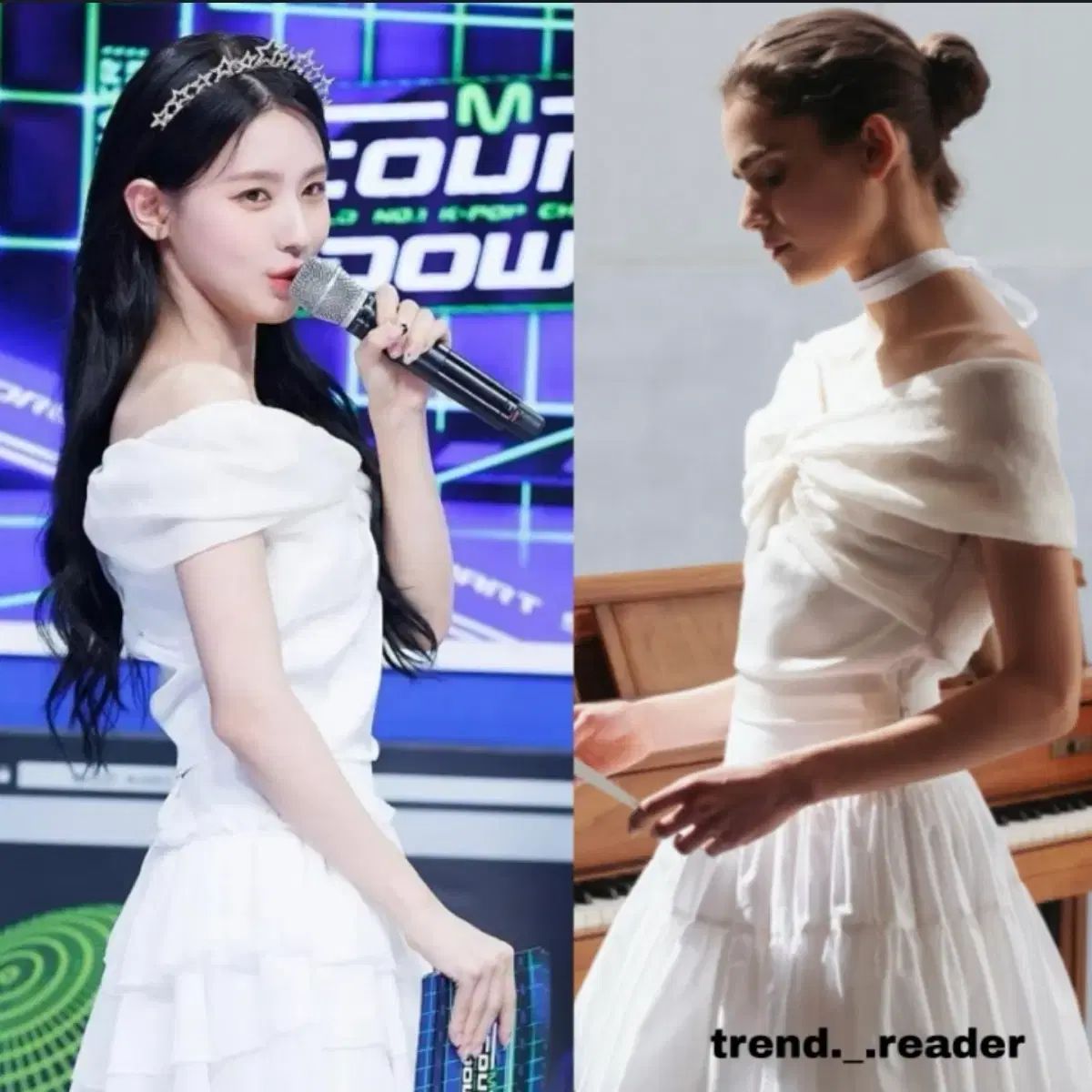 THETIS ダブル ツイスト デザインテープ ブラウス