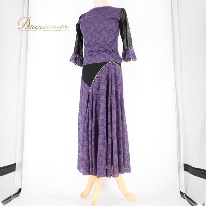 社交ダンス 衣装 スタンダード 上下セット ツーピース レッスンウェア