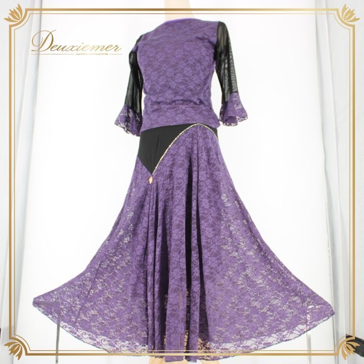 社交ダンス 衣装 スタンダード 上下セット ツーピース レッスンウェア