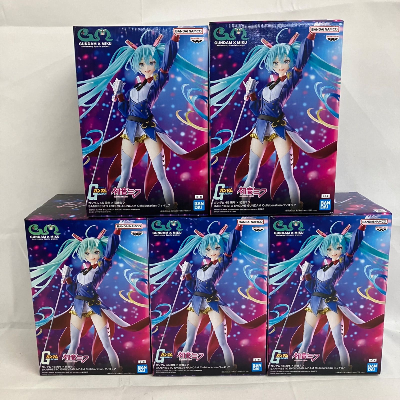 ガンダム45周年×初音ミク BPEV GUNDAM Collaboration フィギュア セット SFQ 474 c 107