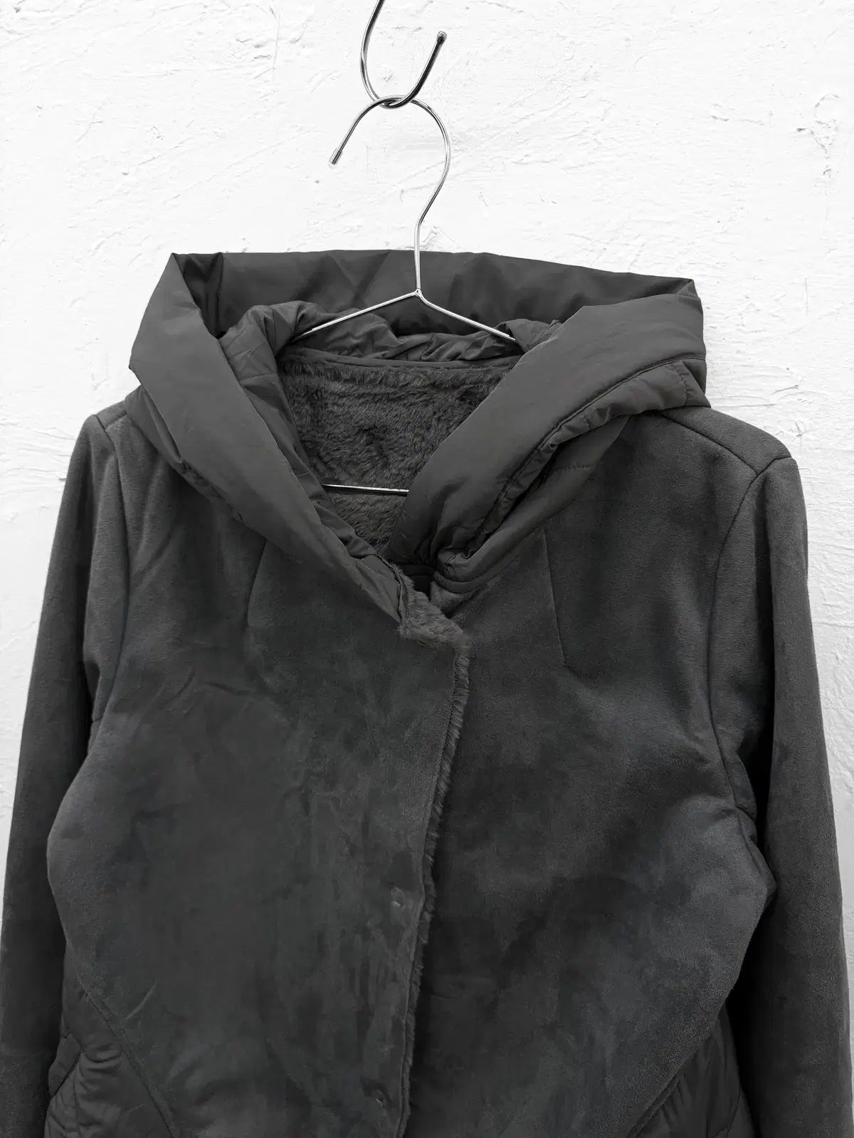 JPN ミックスド ムートン フード ジャケット