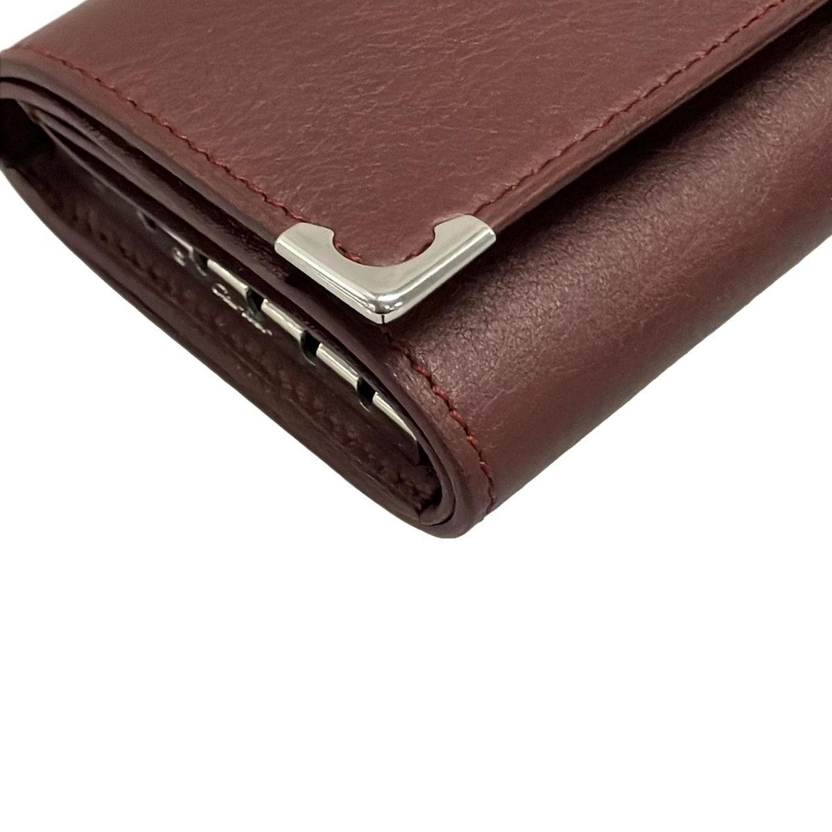 Cartier(カルティエ) キーケース - ボルドー×シルバー 6連フック