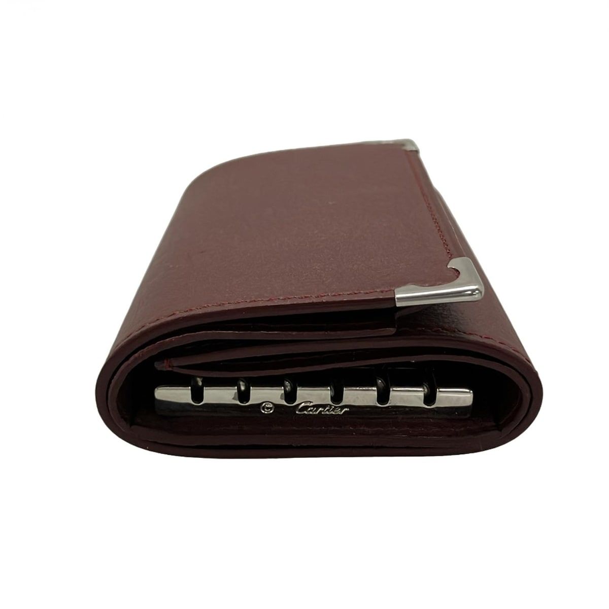 Cartier(カルティエ) キーケース - ボルドー×シルバー 6連フック