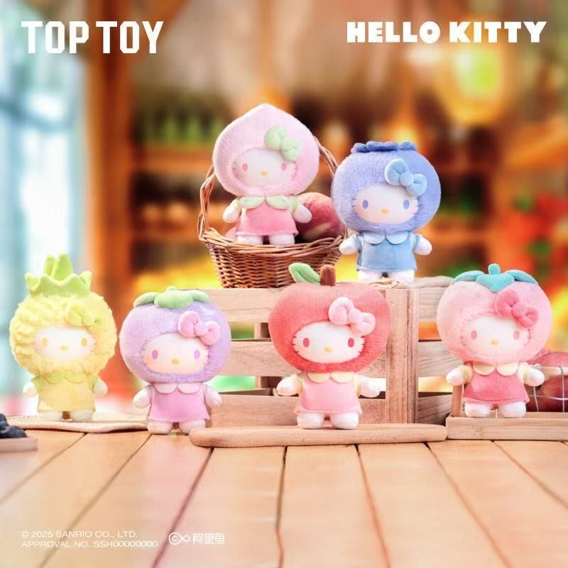 TOP TOY × ハローキティ フルーツパラダイス シリーズ ぬいぐるみ ブラインドボックスセット 1 BOX 入り プレゼント