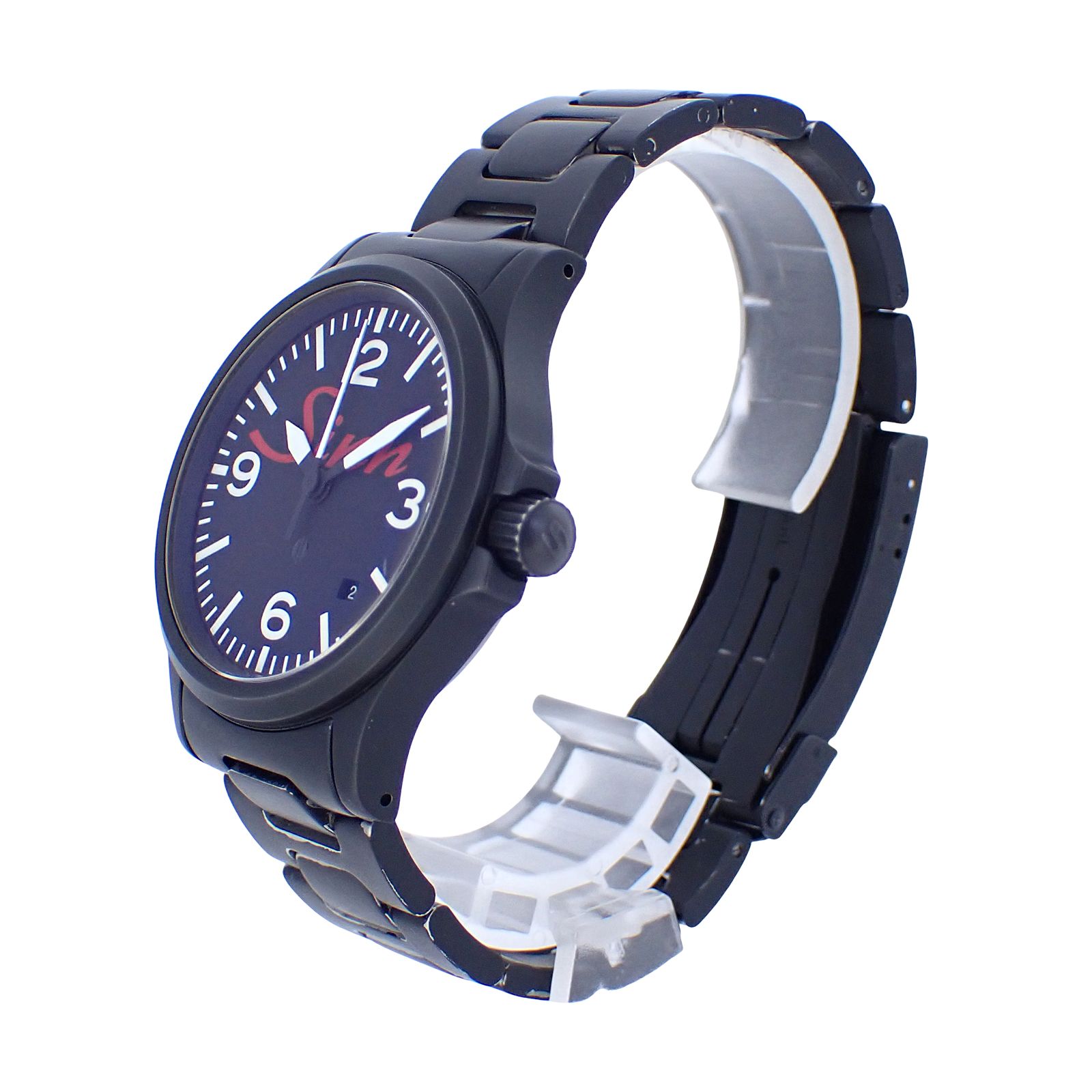 丸井 ジン ビックロゴ オールブラック 656.S.M メンズ腕時計