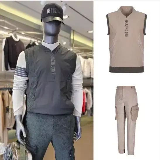 AMAZINGCRE アメージングクリー メンズゴルフ ベスト-ズボン セット