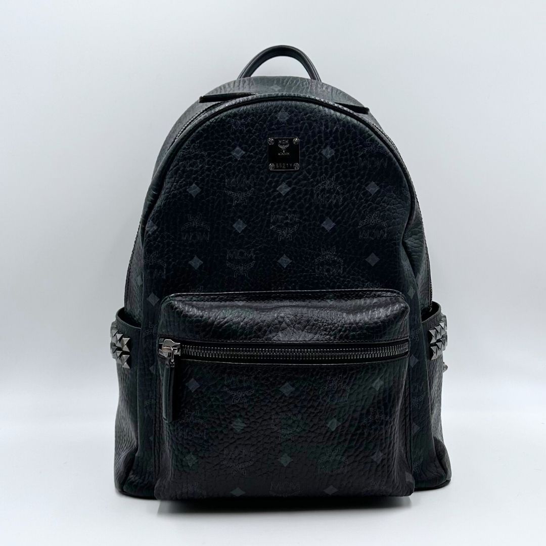 美品】MCM スタッズ ヴィセトス柄 レザー リュック バックパック