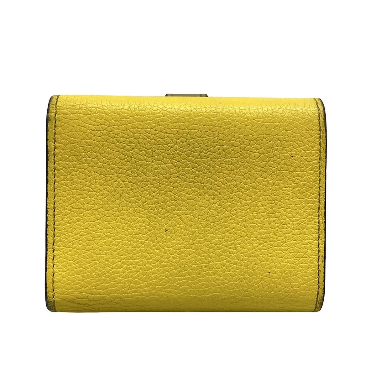 LOEWE(ロエベ) 3つ折り財布 - イエロー×グレー レザー - メルカリ