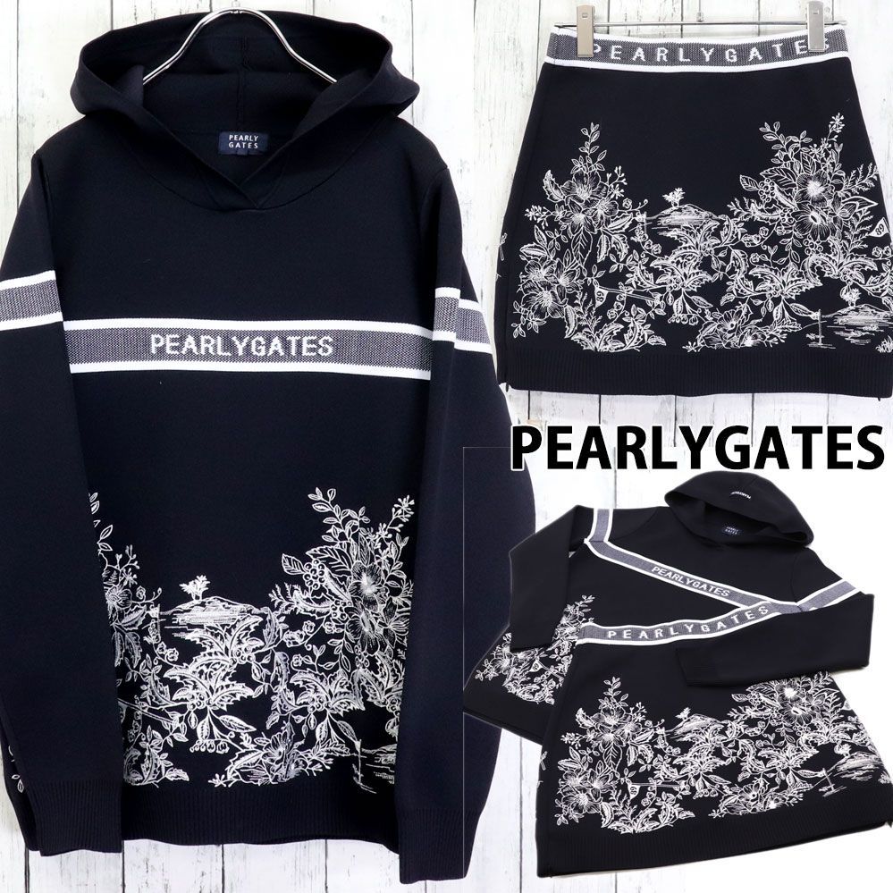 ☆美品 PEARLY GATES パーリーゲイツ ジャージーニット パーカー