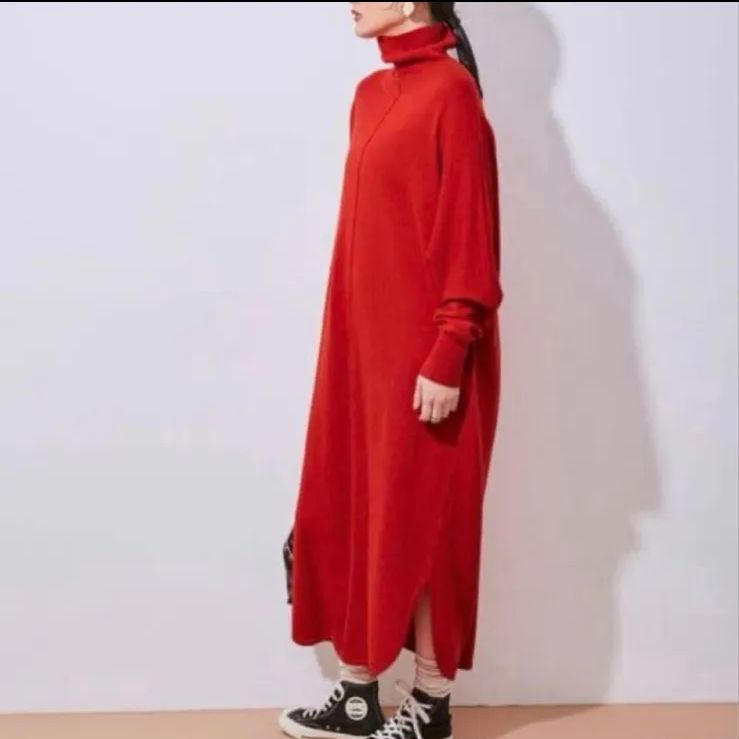 アダムエロペ タートルポンチョワンピース レッド