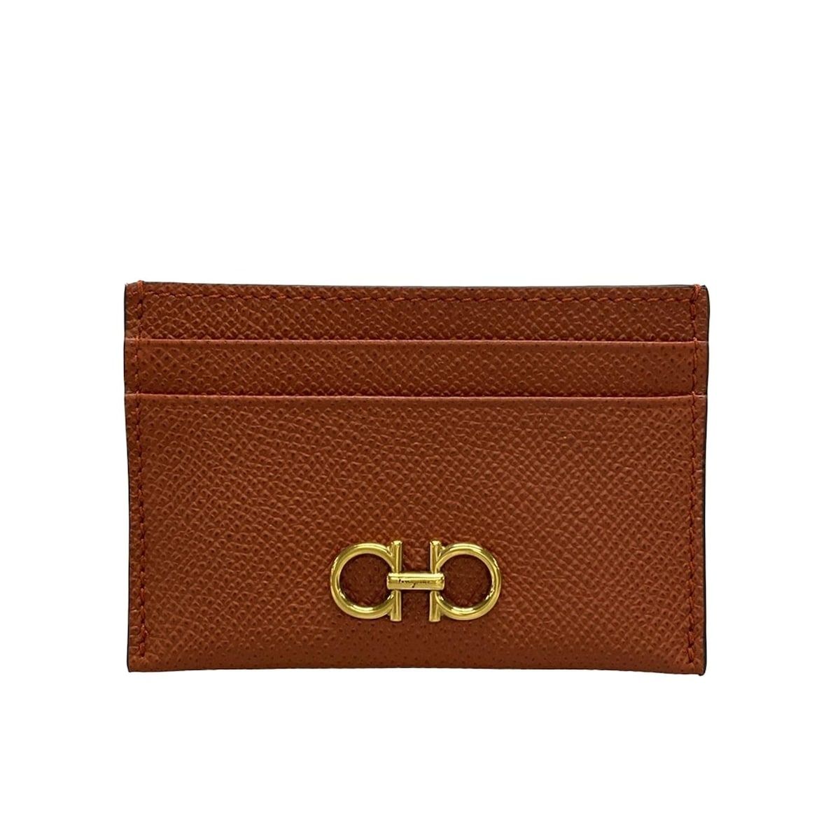 SalvatoreFerragamo サルバトーレフェラガモ カードケース ガンチーニ 22 0007 ブラウン レザー