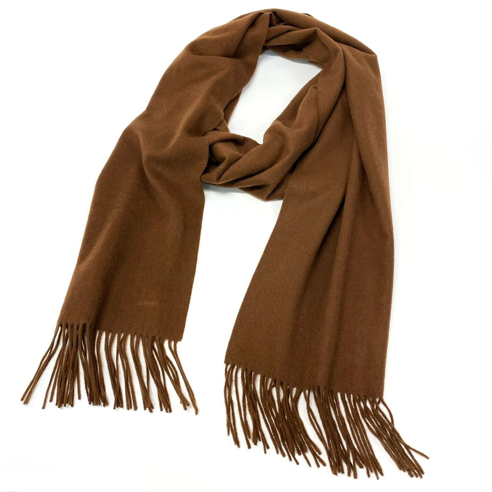 HERMESカシミヤ100%マフラー 楽天市場】エルメス マフラー クリック・セ・ヌエ ネイビー フリンジ