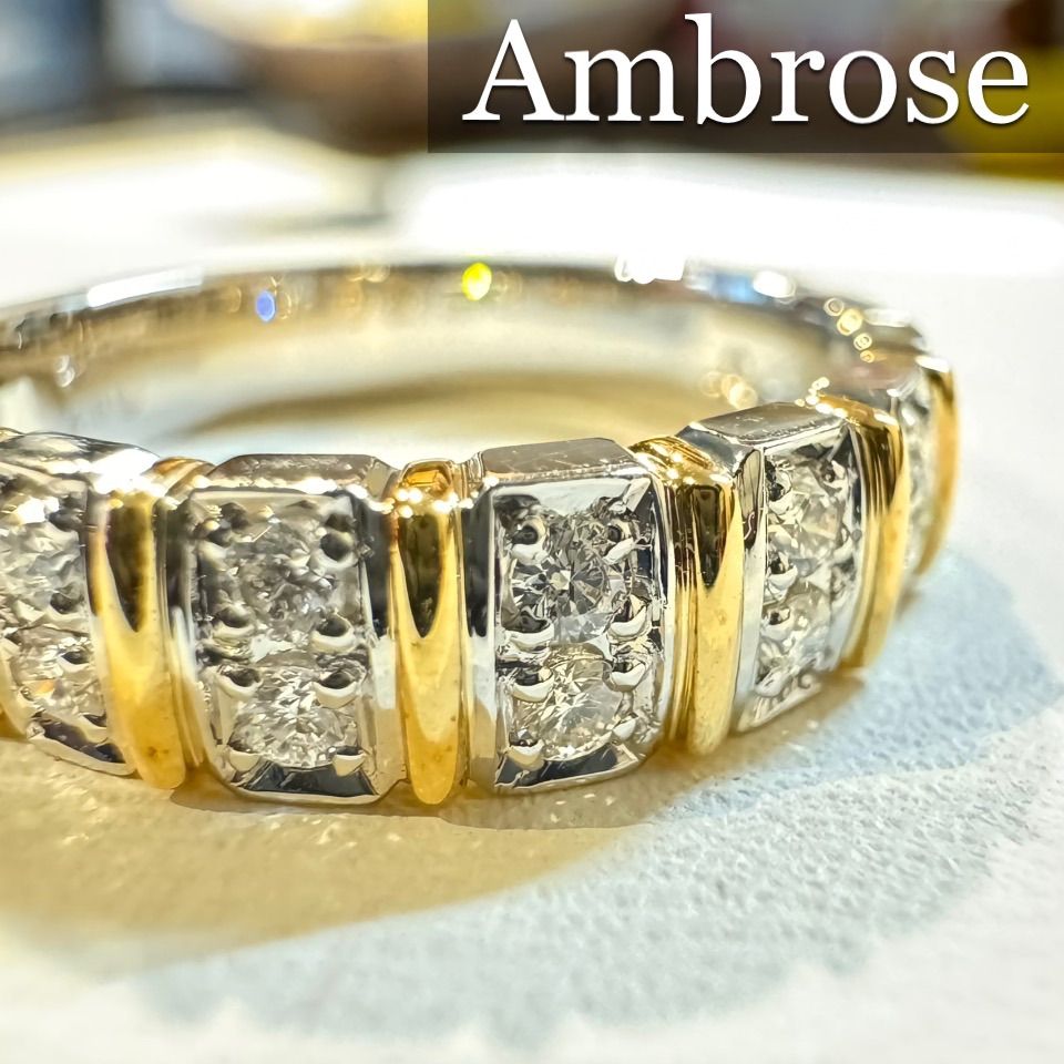 アンブローズ◇Pt900/K18*13号*コンビダイヤモンドリング*指輪 - メルカリ
