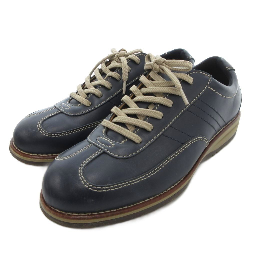 リーガル REGAL Walker スニーカー 24 cm シューズ ローカット オイルレザー 313 W 紺 ネイビー AE