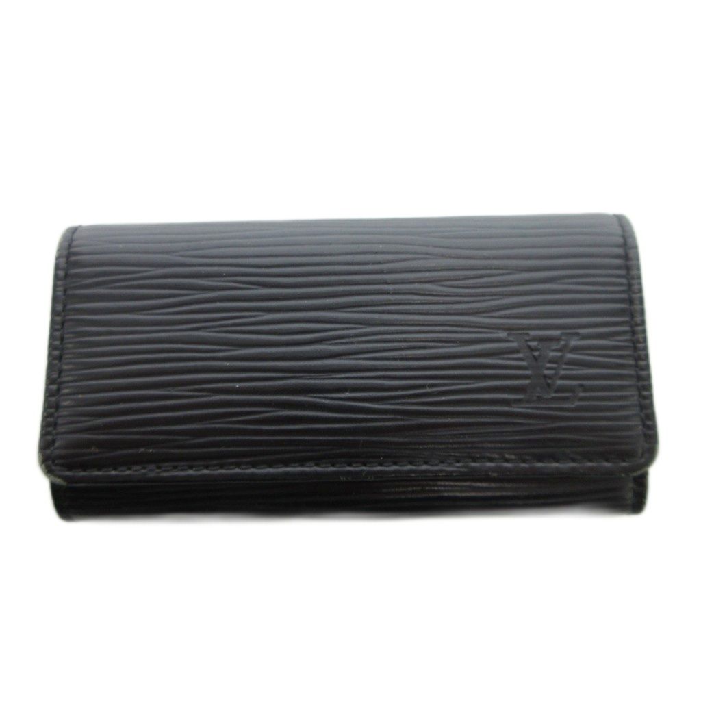 ルイヴィトン LOUIS VUITTON エピ ミュルティクレ キーケース LVロゴ 4連 黒 ブラック M 63822 FF