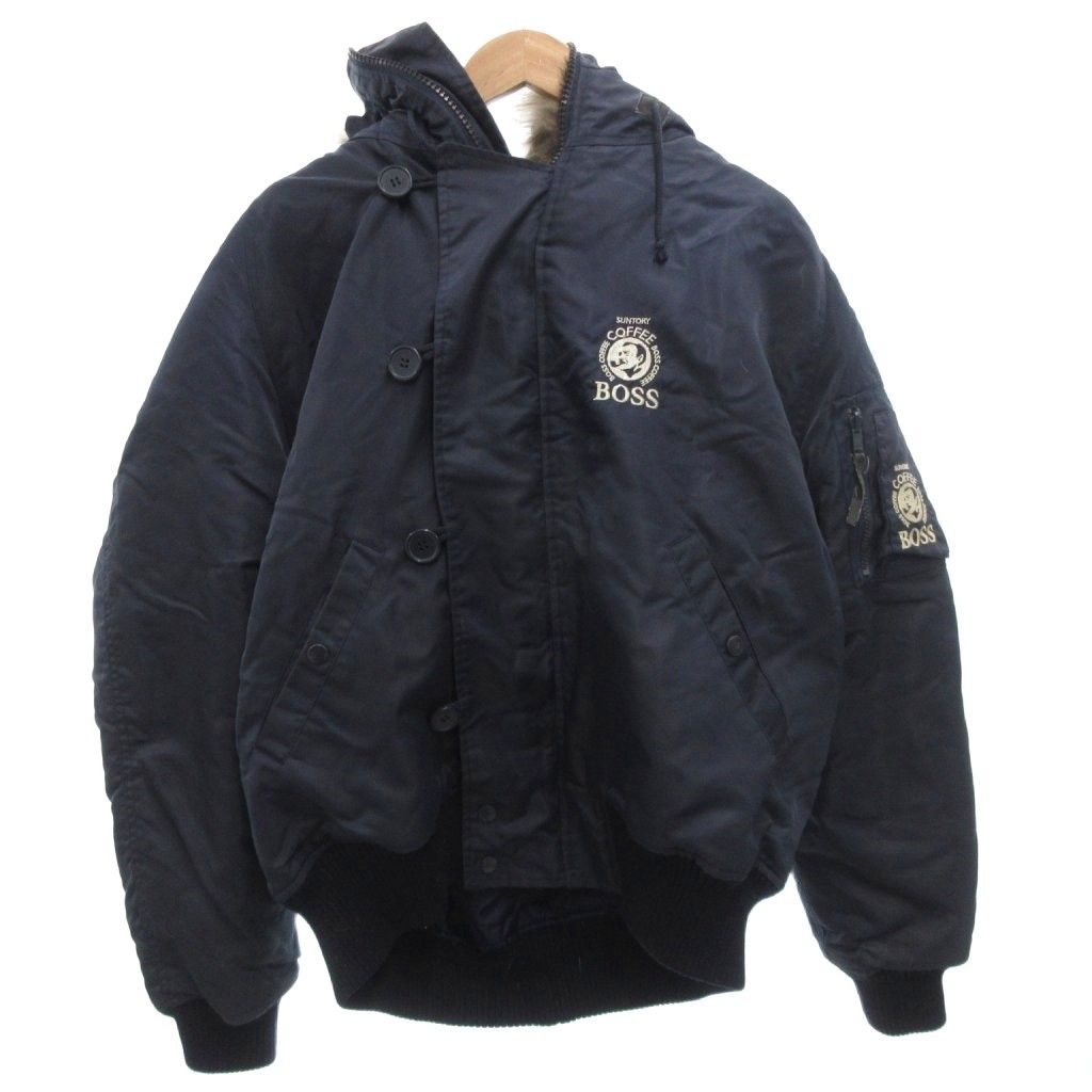 サントリー BOSS N2B フライトジャケット ブルゾン ラクーンファー LL