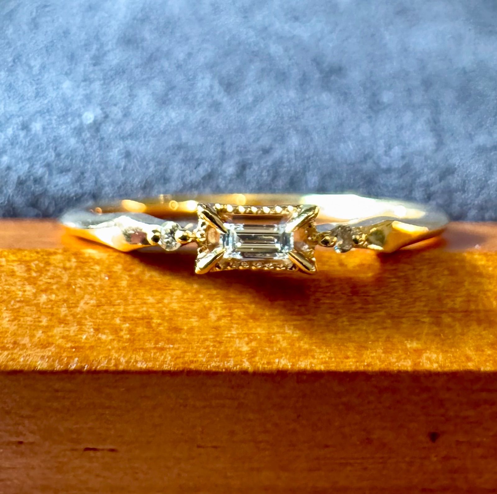 agete◇K18YG*11号*バケットカットダイヤモンドリング*アガット - メルカリ