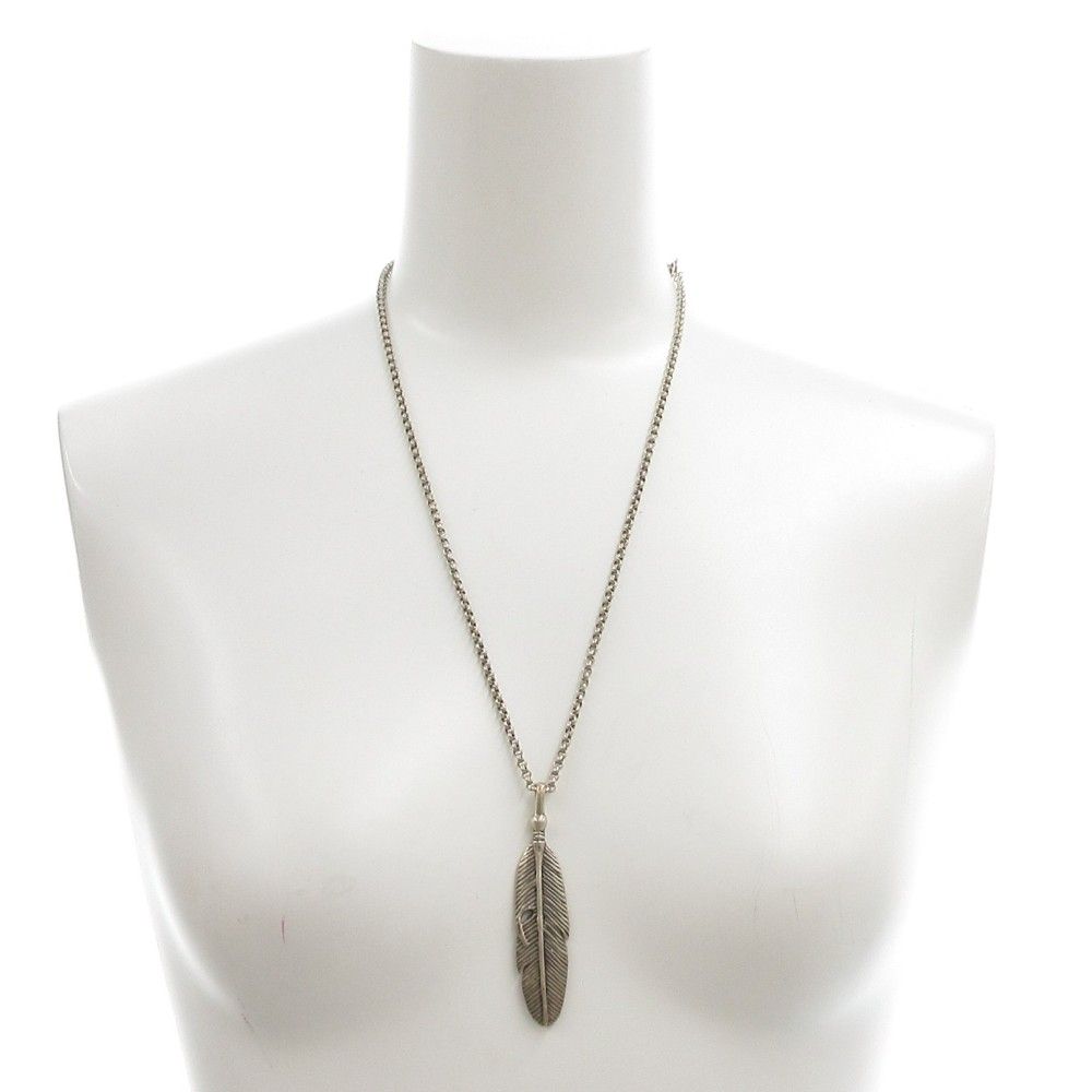 フェザー ネックレス シルバー製 ノーブランド アクセサリー フェザー ネックレス シルバー製 ノーブランド アクセサリー フェザー