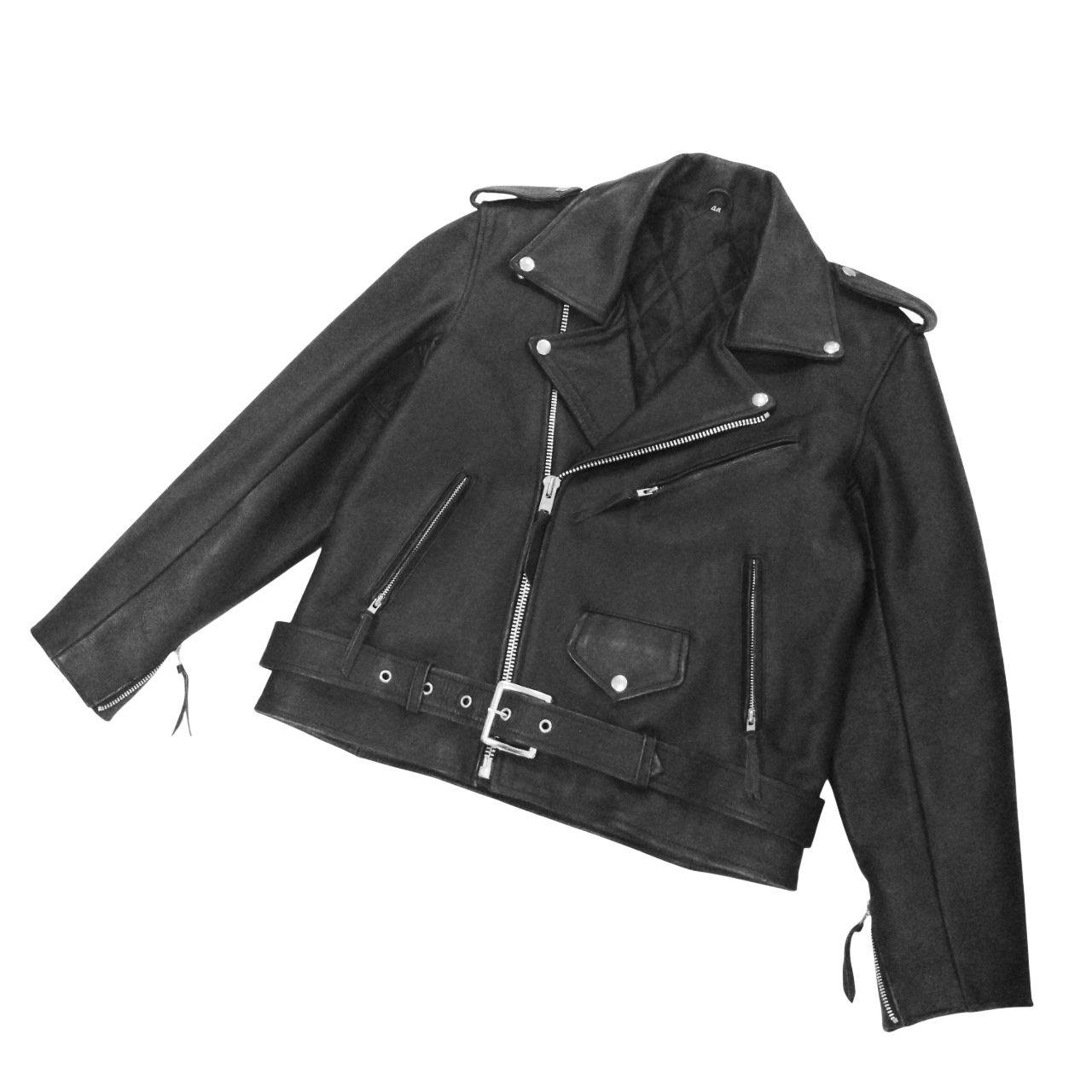 古着○Freedom/フリーダム○ライダースジャケット 牛革 ダブル