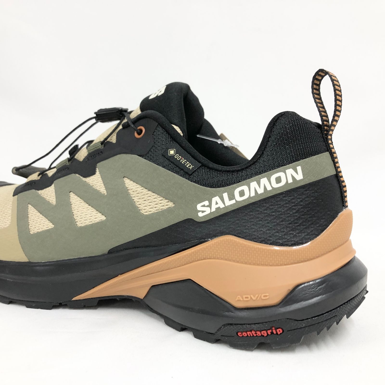  SALOMON サロモン X- GORE-TEX カーキ系 26.5 cm トレイルランニングシューズ アウトドアシューズ