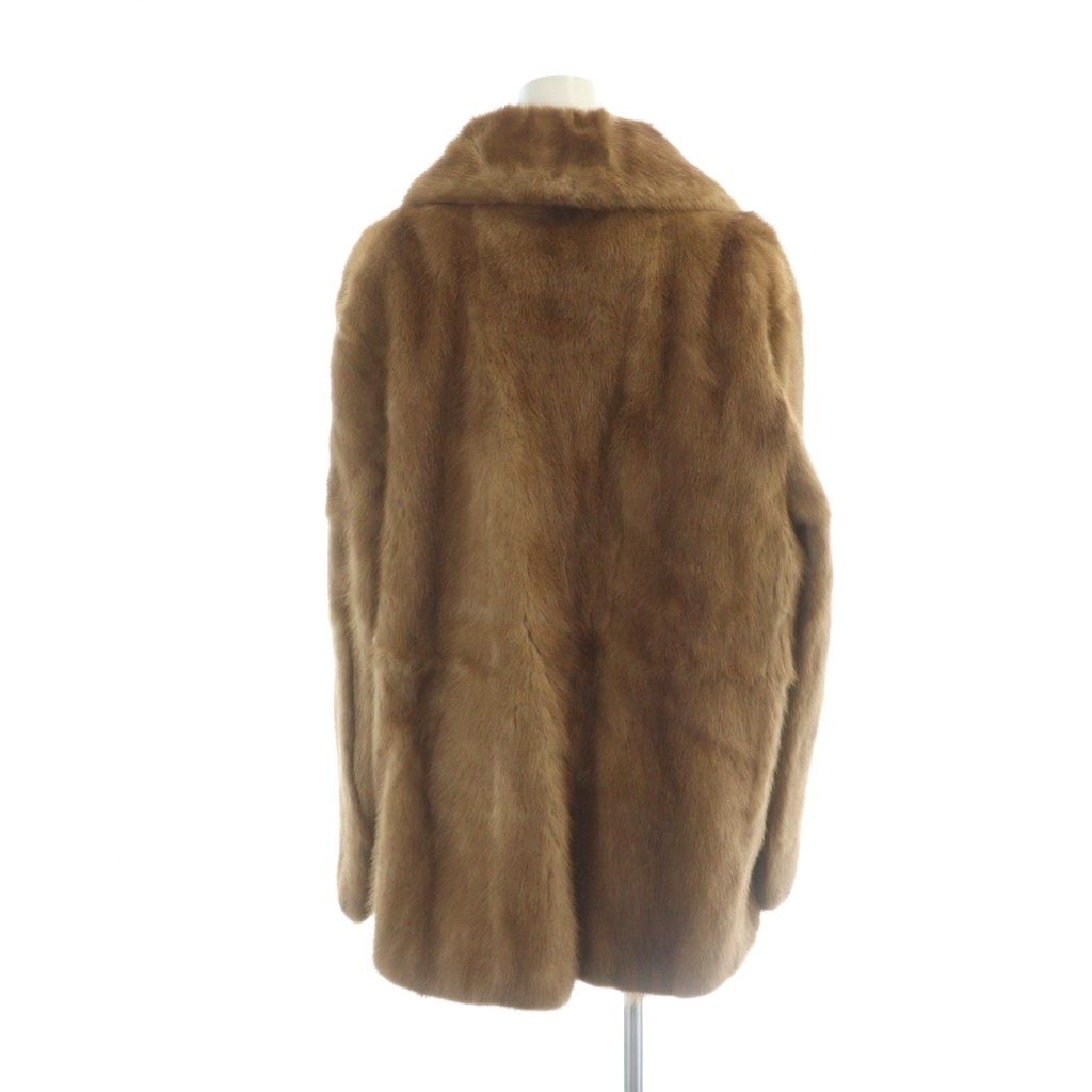 PALODY 毛皮コート ミンクファー ミドル 長袖 総裏地 茶 ブラウン
