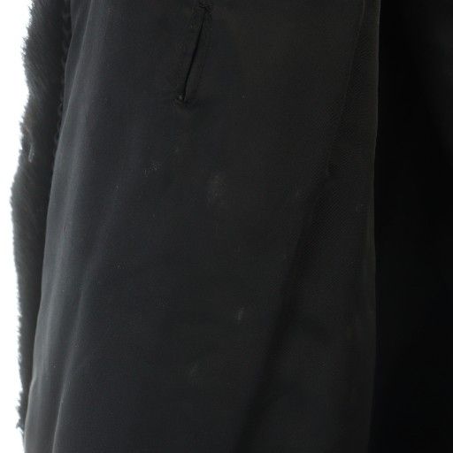 ノーブランド品 毛皮コート ミンクファー 長袖 総裏地 ミドル 13 LL 黒