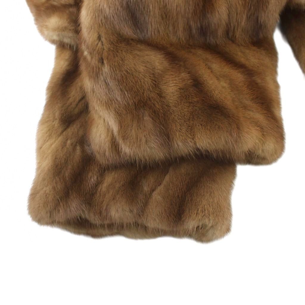 エンバ EMBA ファーコート ミンク 毛皮 ブラウン ミドル丈 /PP □GY18