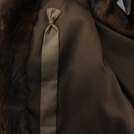 エンバ EMBA ファーコート ミンク 毛皮 ミドル丈 ブラウン /PP □GY18