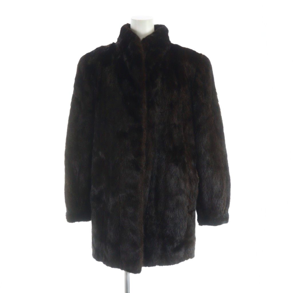 サガミンク SAGA MINK 銀サガ 毛皮コート ミンクファー ミドル 総裏地