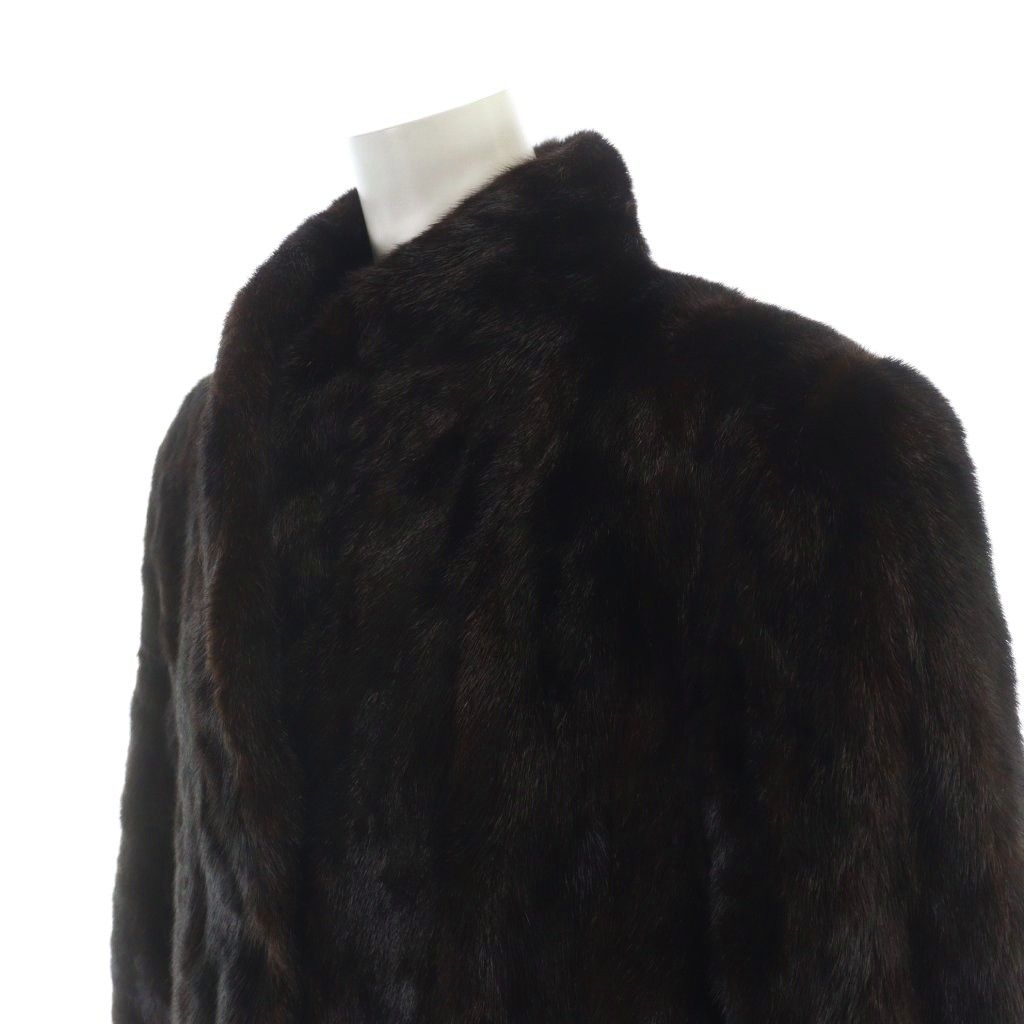 サガミンク SAGA MINK 銀サガ 毛皮コート ミンクファー ミドル 総裏地