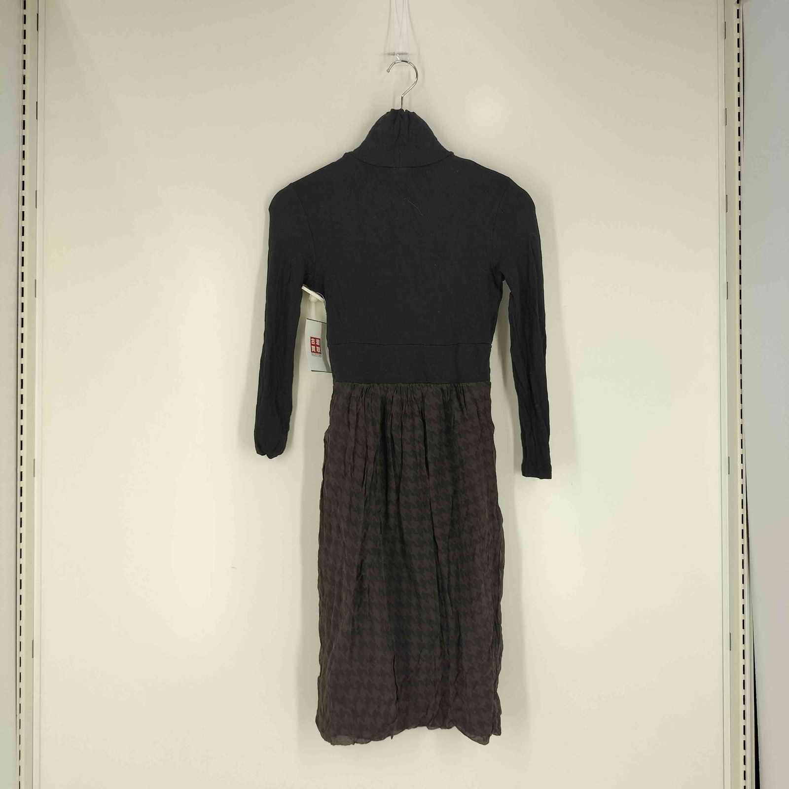 美品　マックスマーラ Max Mara 襟ニット　切替　コート　千鳥格子　40 美品 マックスマーラ Max Mara 襟ニット 切替 コート 千鳥格子 40