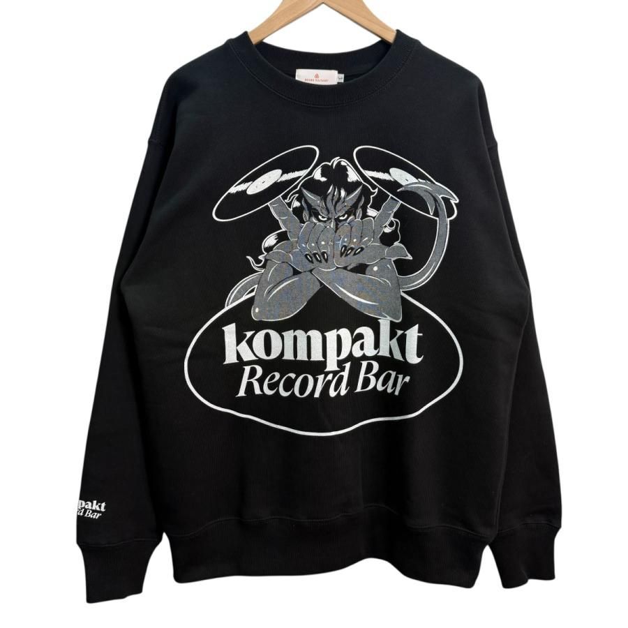 サイズ L コンパクトレコードバー×ケイタナカ×ビームス Kompakt Record Bar×Kei tanaka×BEAMS 25 AW KRB CREW SWEAT POPUP スウェット