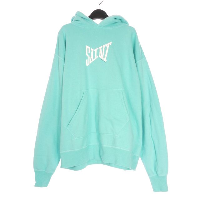 セントマイケル 23 SS HOODIE SAINT プルオーバーパーカー フーディ 長袖 XL ブルー S 23-0000-048
