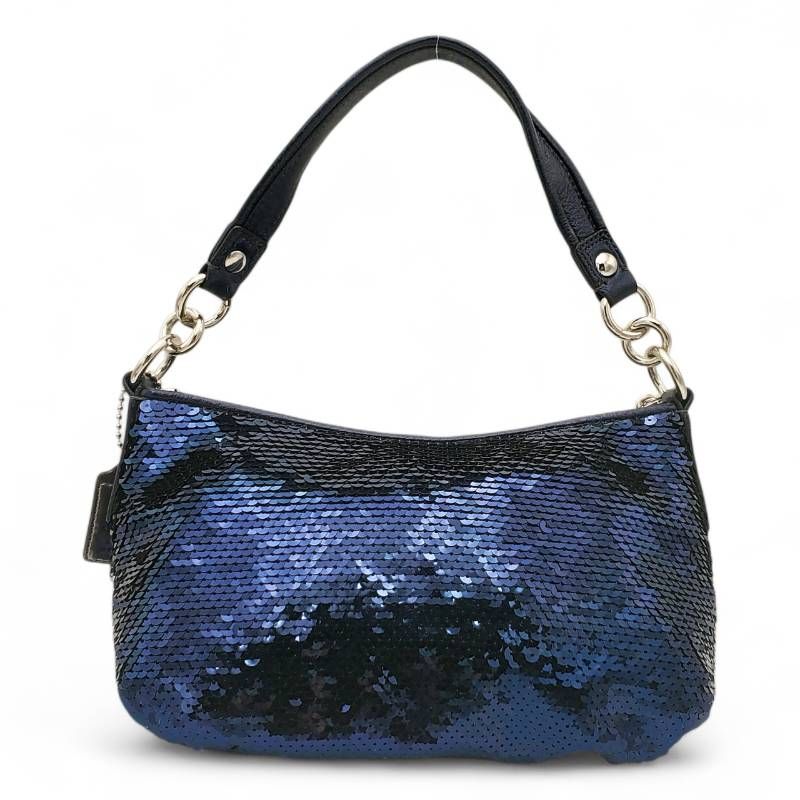 Coach Poppy Sequin Spotlight 2way blue コーチ ポピー シークイン