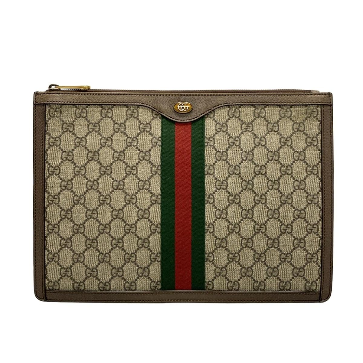 GUCCI グッチ クラッチバッグ オフィディア 523359 ベージュ×エボニー レザー
