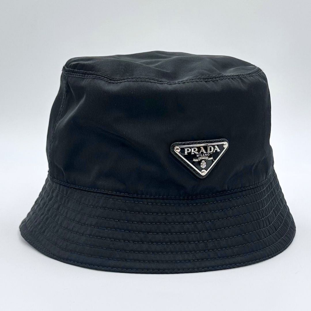 Prada 23年製 Re-Nylon 三角プレート バケットハット RFIDタグ 済